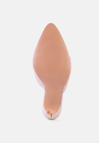 Bottoms Up Strappy Slip On Stiletto Heels