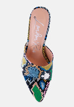 Bottoms Up Strappy Slip On Stiletto Heels