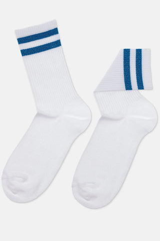Conte Cotton Long Socks Active 157 - Lurex Stripes - By Baano