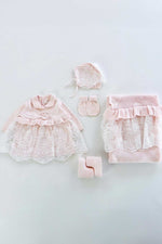 Brea Pink Knit Newborn Coming Home Set (5 Pcs) - By Baano
