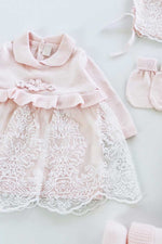 Brea Pink Knit Newborn Coming Home Set (5 Pcs) - By Baano