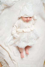 Brea Cream Knit Newborn Coming Home Set (5 Pcs) - By Baano