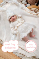 Brea Cream Knit Newborn Coming Home Set (5 Pcs) - By Baano