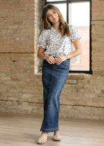 Bria Dark Wash Denim Maxi Skirt