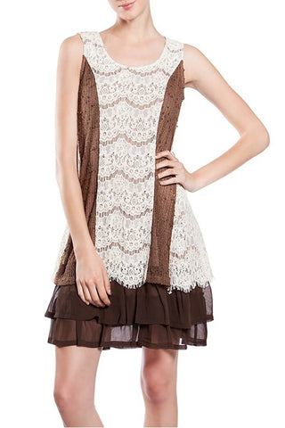 Brown Lace Dress