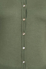 Esperanza NY Crew Neck Button Down Long Sleeve Solid Knit Cardigan - Glamourous Grace