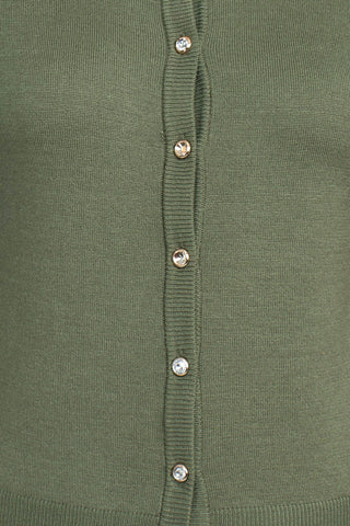 Esperanza NY Crew Neck Button Down Long Sleeve Solid Knit Cardigan - By Baano