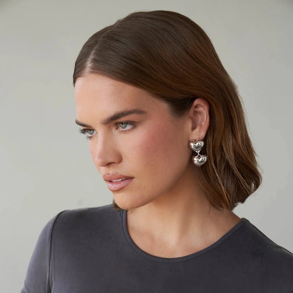 Bubble Heart Earrings Small