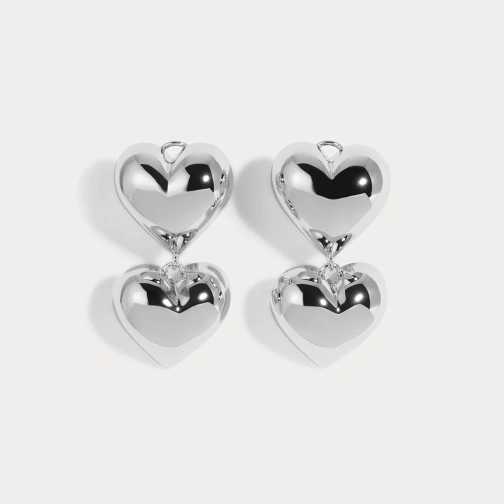 Bubble Heart Earrings Small