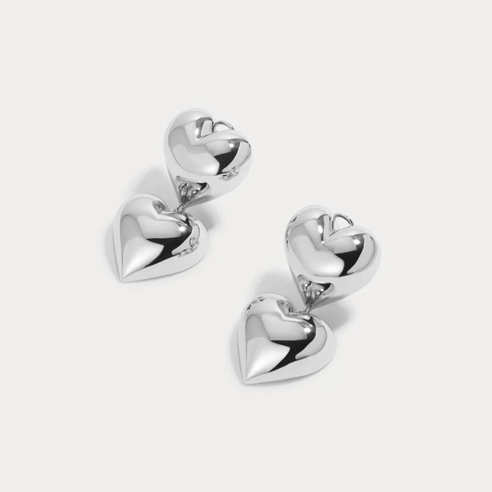 Bubble Heart Earrings Small
