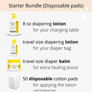 Organic French Diaper Care - Gift Set (Disposable Pads) - By Baano