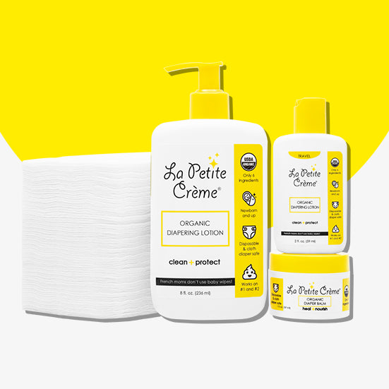 Organic French Diaper Care - Gift Set (Disposable Pads) - By Baano