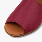 Burgundy Vintage Peep Toes - By Baano