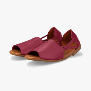 Burgundy Vintage Peep Toes