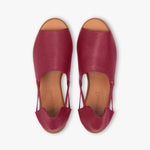Burgundy Vintage Peep Toes - By Baano