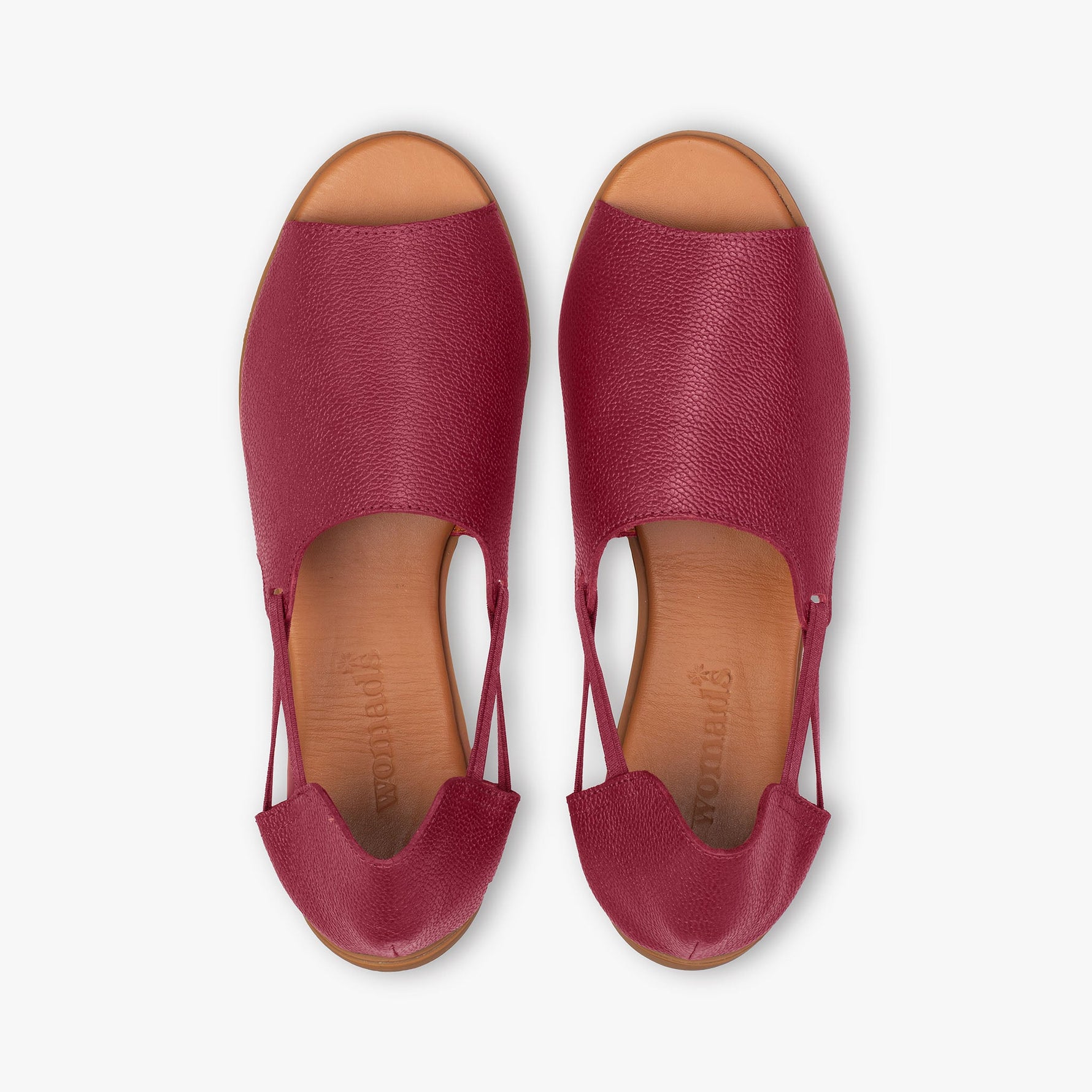 Burgundy Vintage Peep Toes - By Baano