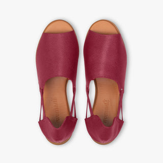 Burgundy Vintage Peep Toes