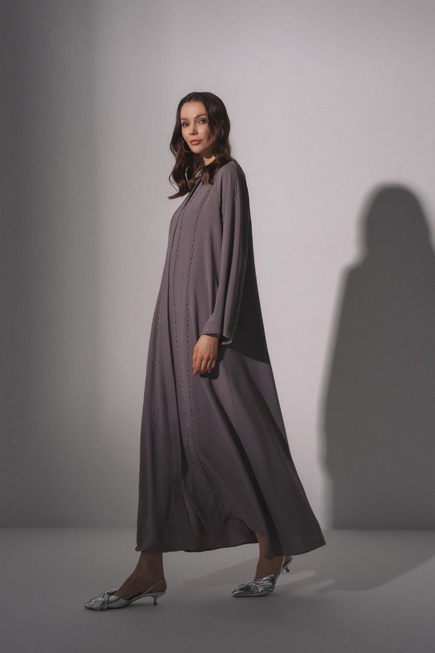 Iman Relax Fit Abaya with Front Zipper - Glamourous Grace