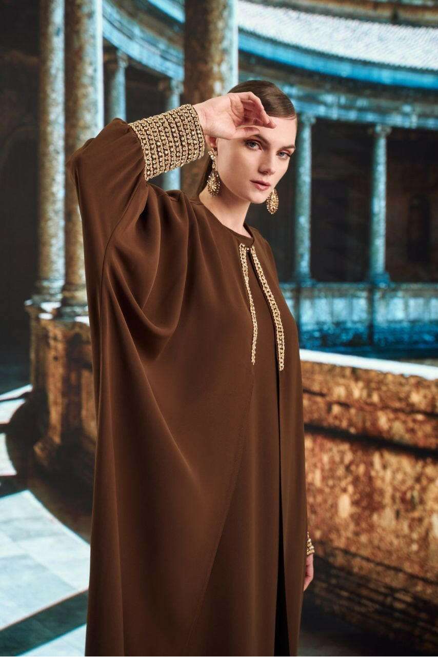 Embellished Sleeved Luxurious Abaya - New Season - in Four Colors - Glamourous Grace