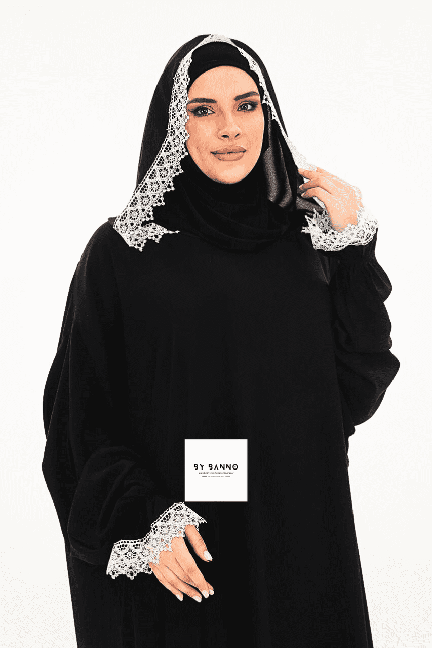 Luxurious - elegant  and comfortable Hooded Khimar - Abaya From Our Rona Collection - Glamourous Grace