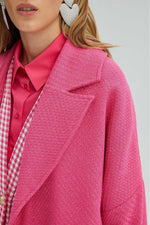 Ladies Nina Tweeted Coat in Pink - By Baano