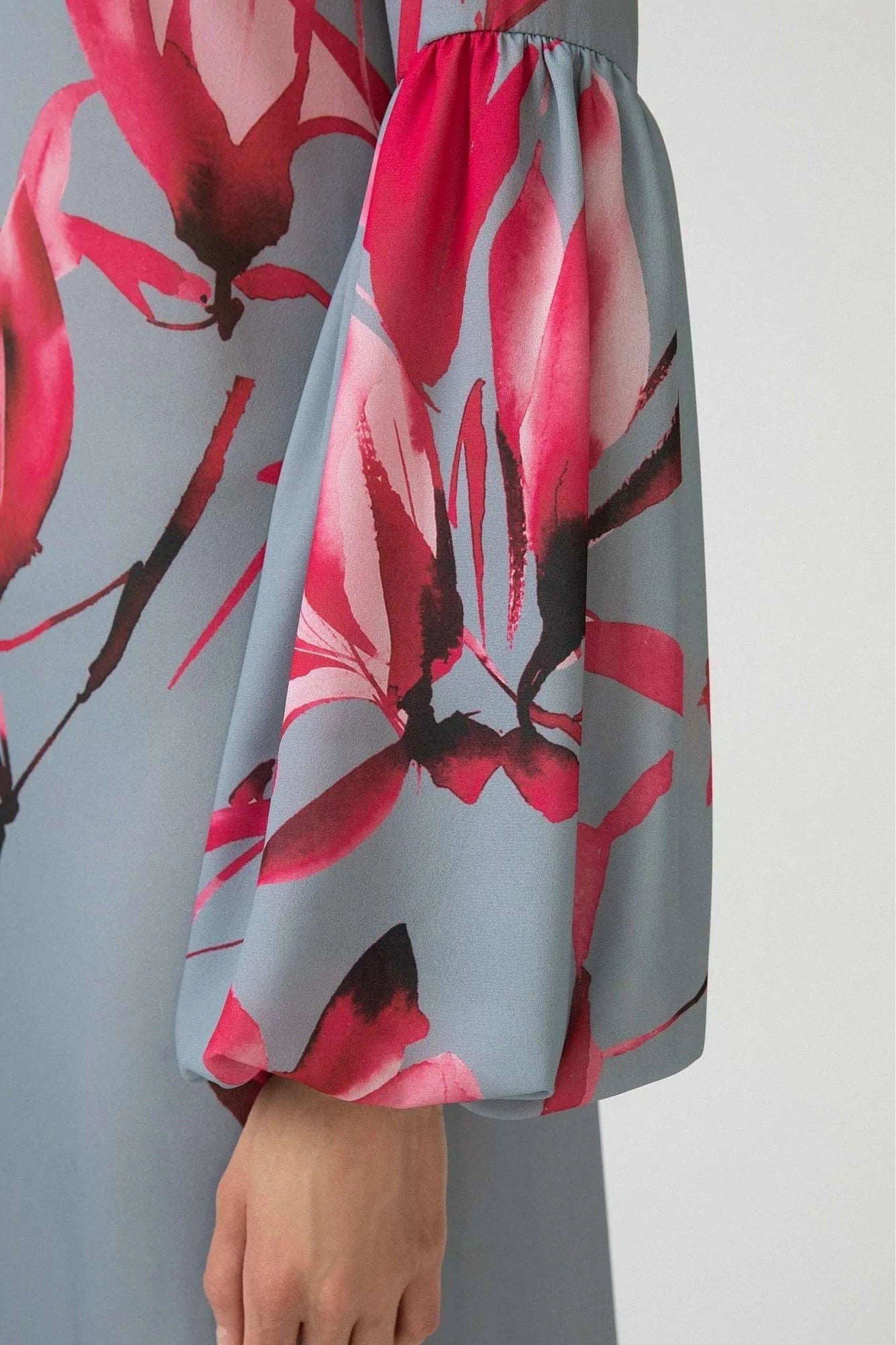 Balloon long sleeve Zara dress With Flowers - Glamourous Grace