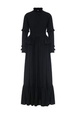 HIGH COLLAR LACE DRESS - Beige - By Baano