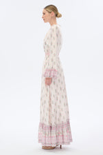 Frill Long Maxi Dress with Long Sleeves - Glamourous Grace