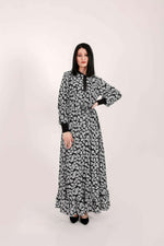 Lola Long Maxi Dress With elastic Cuffs and Neckline - Glamourous Grace