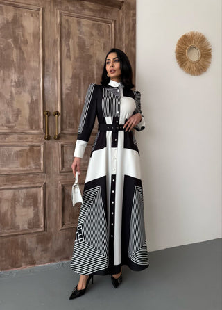 Anna Women Dress with Long Sleeve - By Baano