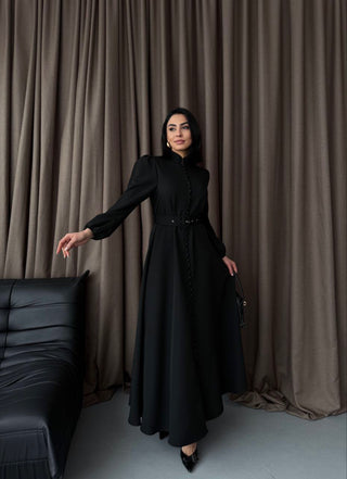 Black Long Maxi Dress - Abaya Dress - By Baano