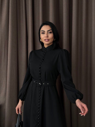 Black Long Maxi Dress - Abaya Dress - By Baano