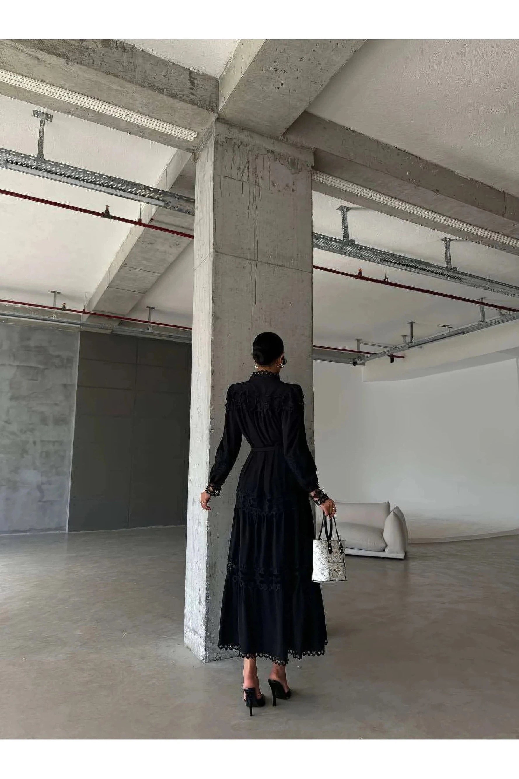 Amina Lace Design Maxi Dress - Summer is Calling - Beautiful Temple Dress - By Baano