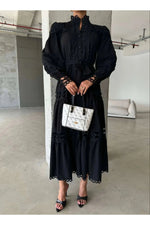 Amina Lace Design Maxi Dress - Summer is Calling - Beautiful Temple Dress - By Baano