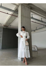 Amina Lace Design Maxi Dress - Summer is Calling - Beautiful Temple Dress - By Baano