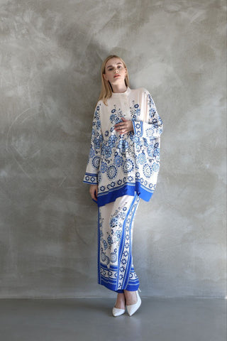 Floral Print Roxy Shirt and Pants Set - By Baano