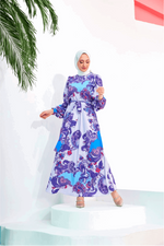 Kimberly Multicolor Maxi with Long Sleeves - By Baano