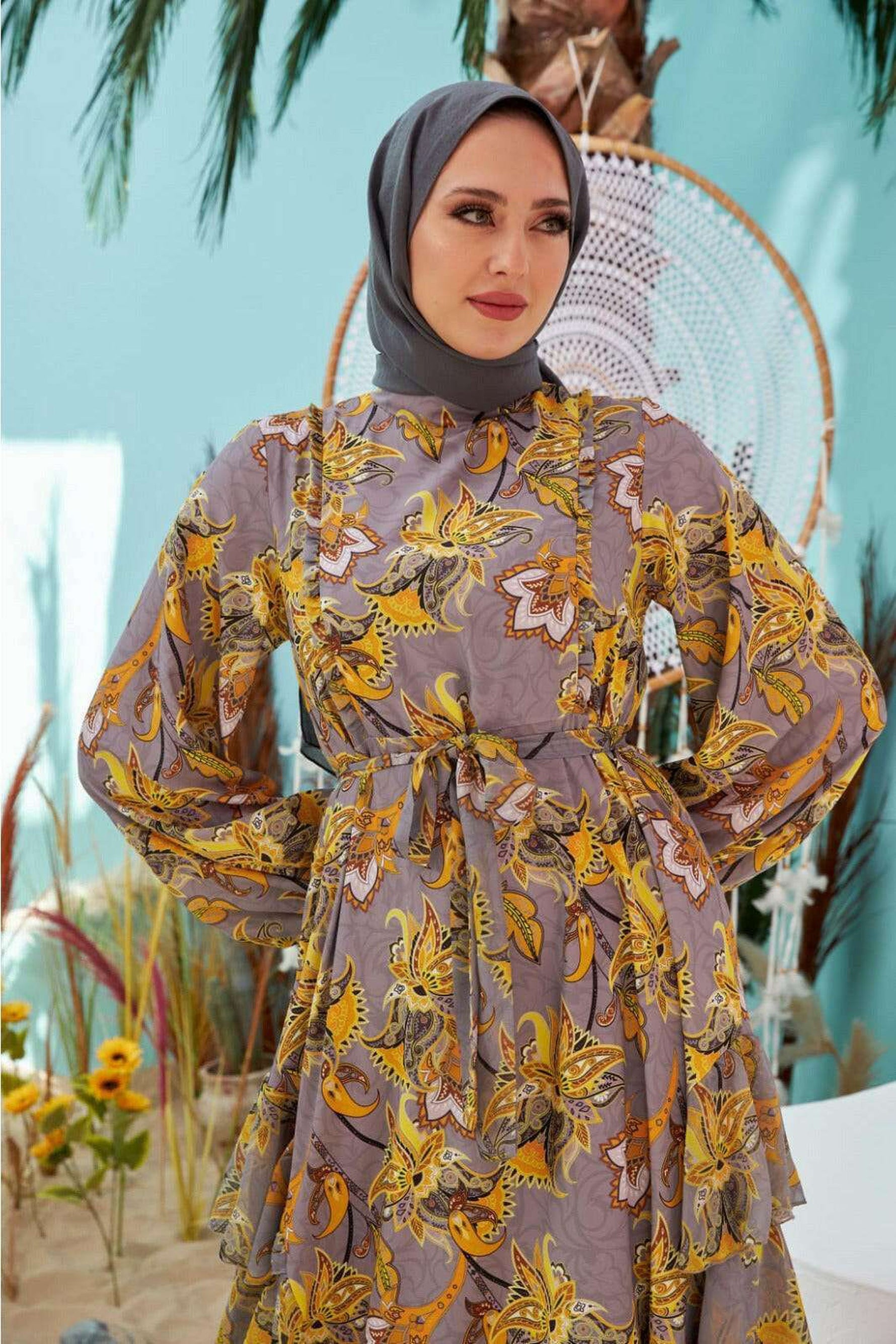 Madison Long Maxi Dress with Long Sleeves - By Baano