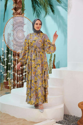 Madison Long Maxi Dress with Long Sleeves - By Baano