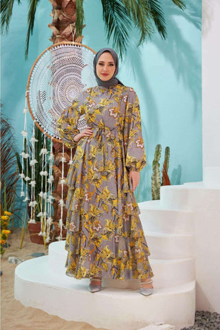 Madison Long Maxi Dress with Long Sleeves - By Baano