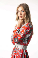 Kelly Floral Long Maxi Dress with Long Sleeves - By Baano