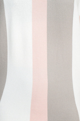 Cyrus Boat Neck 3/4 Sleeve Multi Color Knit Sweater - By Baano