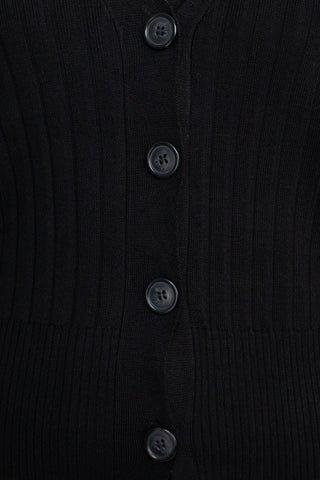 Cyrus V-Neck Button Down Long Sleeve Knit Cardigan - By Baano