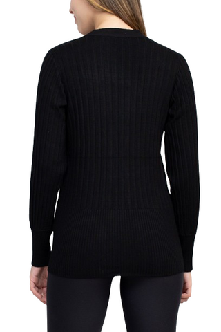Cyrus V-Neck Button Down Long Sleeve Knit Cardigan - By Baano