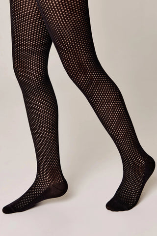 Conte-Kids Cotton Tights Miss 616 - Mesh Pattern - By Baano