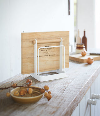 Cutting Board Stand - Steel + Wood - By Baano