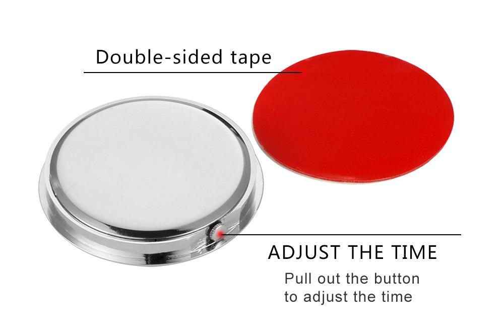 Car Clock Luminous Mini Automobiles Internal Stick-On Luminous Quartz Analog Watch Universal Pocket Mini Stick-On Clock for Car Boat Bike Home Digital Watch Mechanics Quartz Clocks Auto Ornament Car Accessories Gifts Stevvex