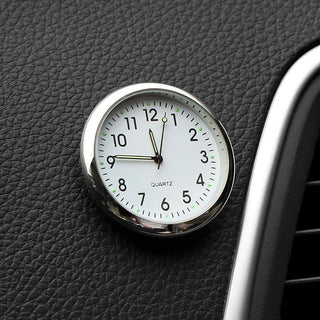 Car Clock Luminous Mini Automobiles Internal Stick-On Luminous Quartz Analog Watch Universal Pocket Mini Stick-On Clock for Car Boat Bike Home Digital Watch Mechanics Quartz Clocks Auto Ornament Car Accessories Gifts Stevvex