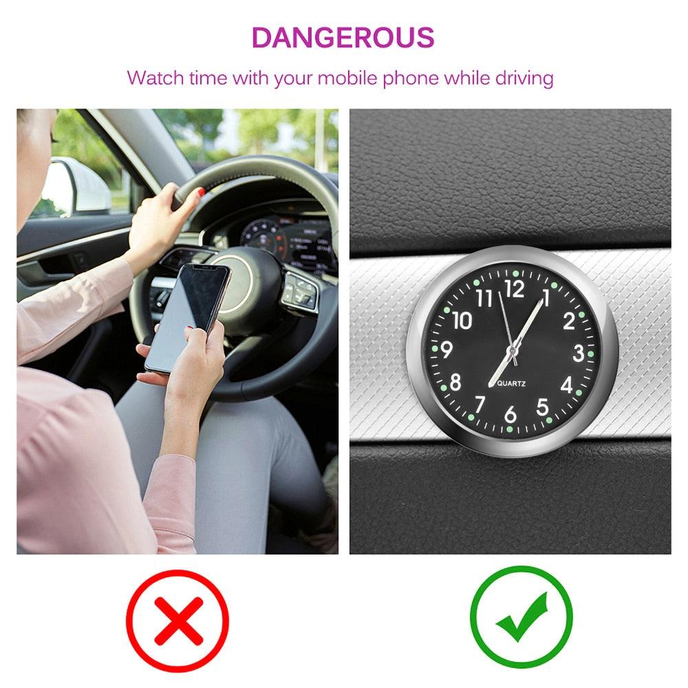 Car Clock Ornament Auto Watch Decoration Automobiles  Car Dashboard Clock Cars Air Vent Clip Quartz Clocks Mini Luminous Quartz Analog Watch Universal Pocket Stick-On Clock Perfect Interior Dashboard Time Display Digital Pointer Clock In Car Accessories Stevvex