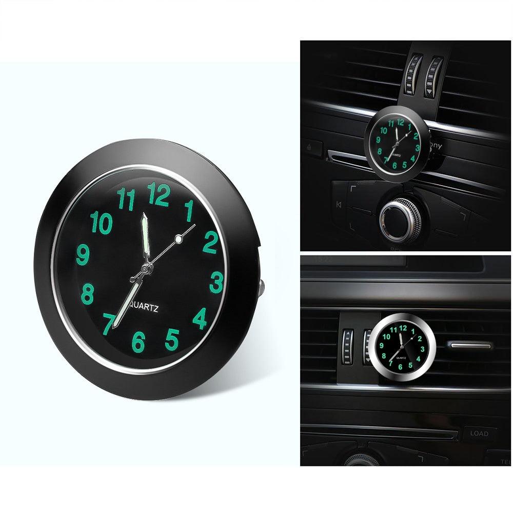 Car Clock Ornament Auto Watch Decoration Automobiles  Car Dashboard Clock Cars Air Vent Clip Quartz Clocks Mini Luminous Quartz Analog Watch Universal Pocket Stick-On Clock Perfect Interior Dashboard Time Display Digital Pointer Clock In Car Accessories Stevvex